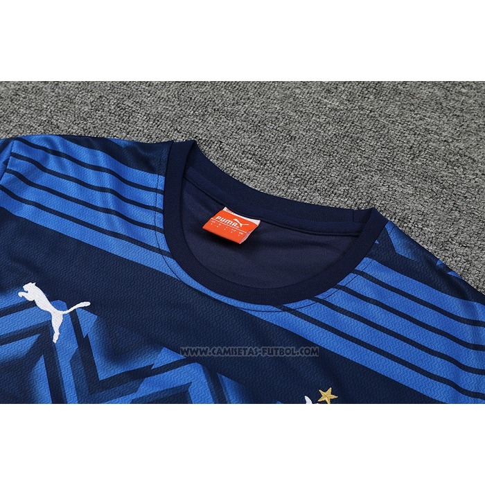 Chandal del Olympique Marsella Manga Corta 2022-2023 Azul - Pantalon Corto